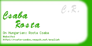 csaba rosta business card